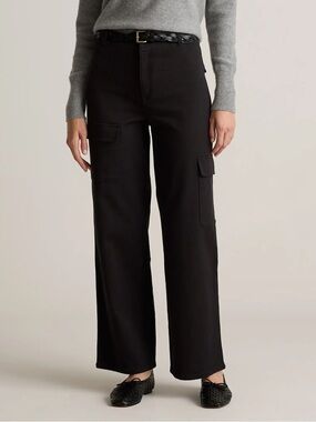 ❌SOLD Quince Black Organic Stretch Cotton Twill Cargo Pants Size 6